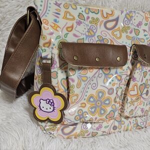 Sanrio Hello Kitty 1976,2006 Messenger Bag Diaper Computer Paisley Heart Bag Y2K